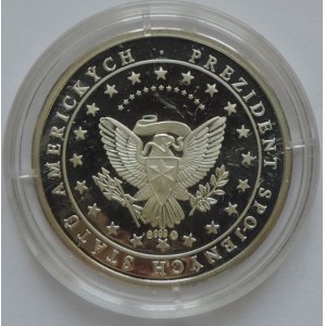 USA, Ag 999, 30mm/8,4g, medaile prezidenti, R.Nixon, kapsle