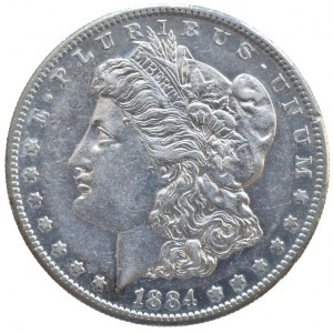 USA, Dolar 1884 - Morgan, San Francisco, KM.110, Ag 900