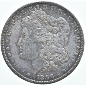 USA, Dolar 1886 - Morgan, Philadelphia, KM.110, Ag 900, patina