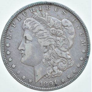 USA, Dolar 1891 - Morgan, New Orleans, KM.110, Ag 900, hr.