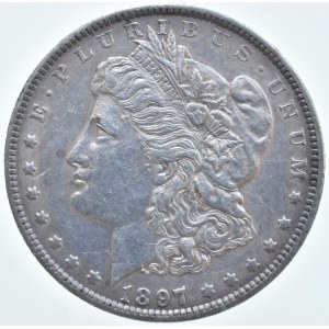 USA, Dolar 1897 - Morgan, Philadelphia, KM.110, Ag 900