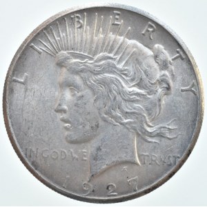 USA, Dolar 1927 - mírový, Philadelphia, KM.150, Ag 900