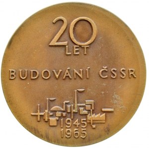 Vsetín 1965, 20 let budování ČSSR, 50 mm, Br