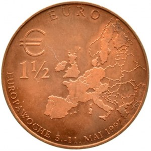 Německo - 1 1/2 Euro 1997, Cu 30 mm