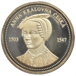 Anna Královna Česká - Letohrádek Belvedér v Praze, punc Ag999, 14.9g, 34mm