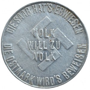 žeton NSDAP - Sársko 13.1. 1935, Al 23mm