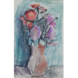 Barbara STEYER (1925-1988), Kwiaty w wazonie, 1956