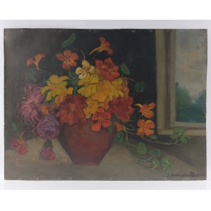 Janina Bobińska-Paszkowska (1884-1973), Blumen in einer Vase, 20. Jahrhundert.