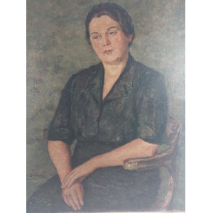 Erwin Czerwenka (1887-1970), Portret kobiety, Kraków, 1946 r.