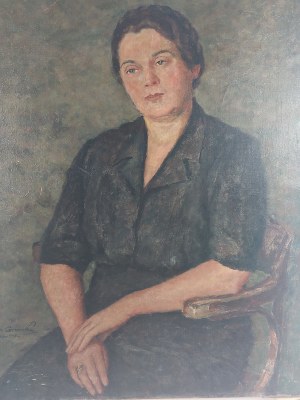 Erwin Czerwenka (1887-1970), Portret kobiety, Kraków, 1946 r.