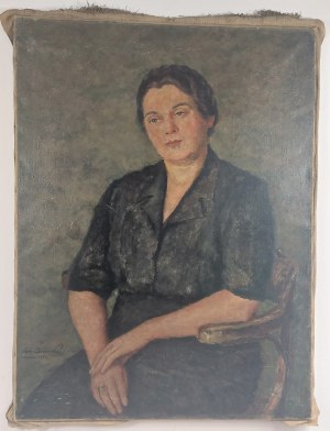 Erwin Czerwenka (1887-1970), Portret kobiety, Kraków, 1946 r.