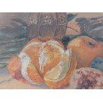 Still life with tangerines, 1st half of the 20th century?