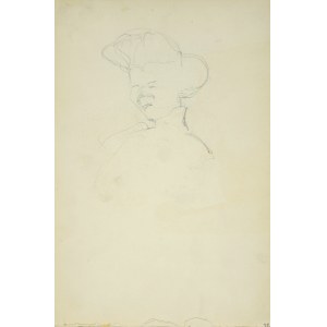 Włodzimierz TETMAJER (1861 - 1923), Szkic głowy młodej kobiety, ok. 1900
