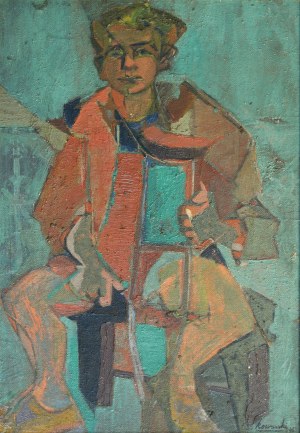 Felicjan SZCZĘSNY KOWARSKI (1890-1948), Portret chłopca, 1946