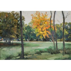 Basile POUSTOCHKINE (1893-1973), Jesień w parku