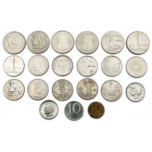 Zestaw 21 monet 10 złotych z lat 1959-1989