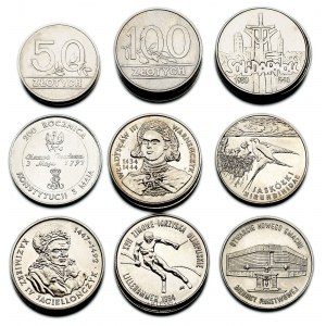 Zestaw 18 monet z lat 1990-1994