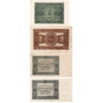 Zestaw banknotów 1,2 i 5 złotych 1941