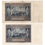 Zestaw 2 banknotów 20 złotych 1940, seria H