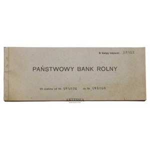 Książeczka Czekowa Jerzego Górskiego - Państwowy Bank Rolny, 1942-