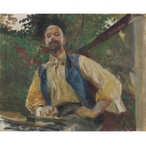 Malczewski Jacek, AUTOPORTRET W OGRODZIE, 1906