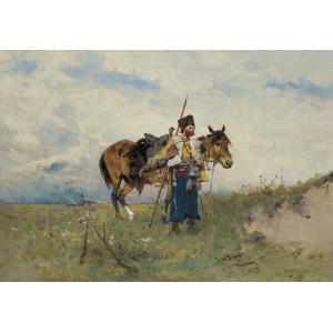 Brandt Józef, KOZAK NA STANOWISKU, 1881