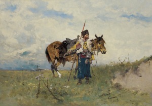 Brandt Józef, KOZAK NA STANOWISKU, 1881