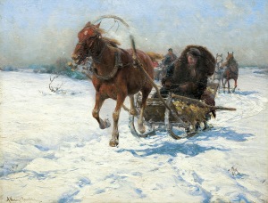 Wierusz-Kowalski Alfred, SANNA. POWRÓT Z MIASTA, OK. 1890