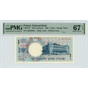 1 złoty 1990 - seria A - PMG 67 EPQ