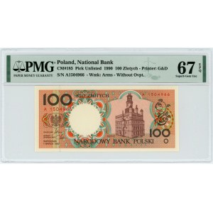 100 złotych 1990 - seria A - PMG 67 EPQ