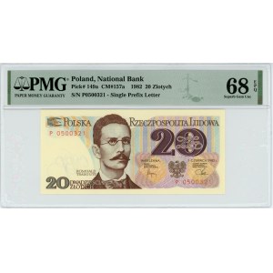 20 złotych 1982 - seria P - PMG 68 EPQ