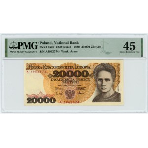 20.000 złotych 1989 - seria A - PMG 45