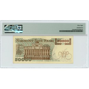 50.000 złotych 1989 - seria A - PMG 58