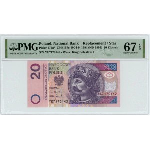 20 złotych 1994 - seria YE - PMG 67 EPQ