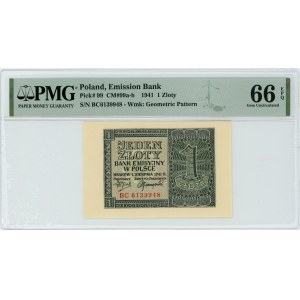 1 złoty 1941 - seria BC - PMG 66 EPQ