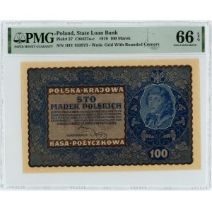 100 marek 1919 - IH SERJA Y - PMG 66 EPQ 2-ga nota