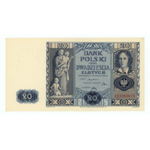 20 złotych 1936 - seria AO