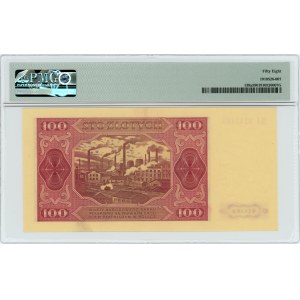 100 złotych 1948 - seria HI - PMG 58