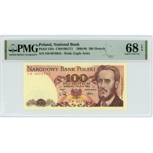 100 złotych 1988 - seria SW - PMG 68 EPQ