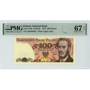 100 złotych 1976 - seria AR - PMG 67 EPQ