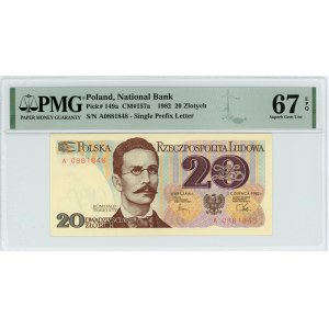 20 złotych 1982 - seria A - PMG 67 EPQ