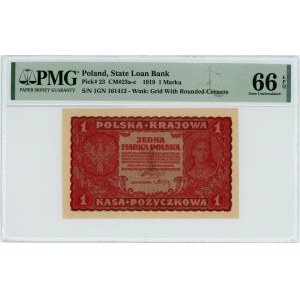 1 marka 1919 - I Serja GN - PMG 66 EPQ