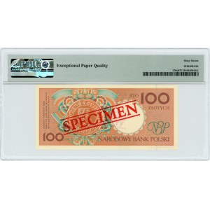 100 złotych 1990 - A - WZÓR / SPECIMEN - PMG 67 EPQ - niski nr wzoru 0051