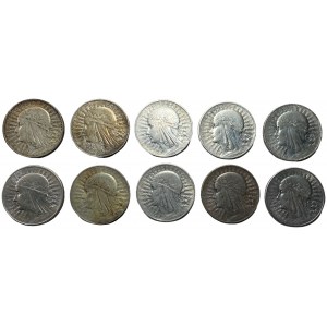 10 x 10 złotych 1932-1933 Głowa Kobiety