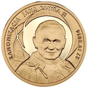 100 złotych 2014 Kanonizacja Jana Pawła II - złoto