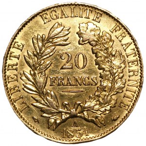 FRANCJA - 20 franków 1851 (A) Paryż