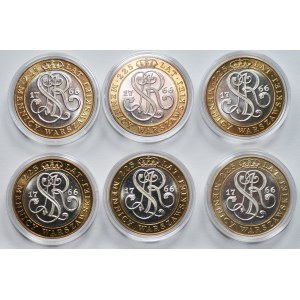 20 000 złotych 1991 - 225 Lat Mennicy Państwowej - zestaw 6 sztuk monet