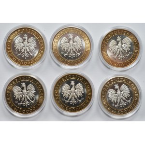 20 000 złotych 1991 - 225 Lat Mennicy Państwowej - zestaw 6 sztuk monet