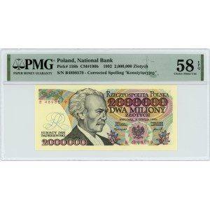 2.000.000 złotych 1992 - seria B - PMG 58 EPQ