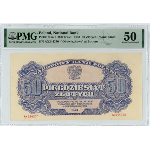 50 złotych 1944 - seria Ax obowiązkowe - PMG 50